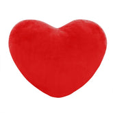 Red heart-shaped plush pillow for Valentine’s Day decor, perfect as a heart pillow